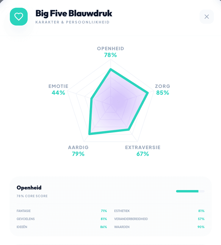 Big Five profiel