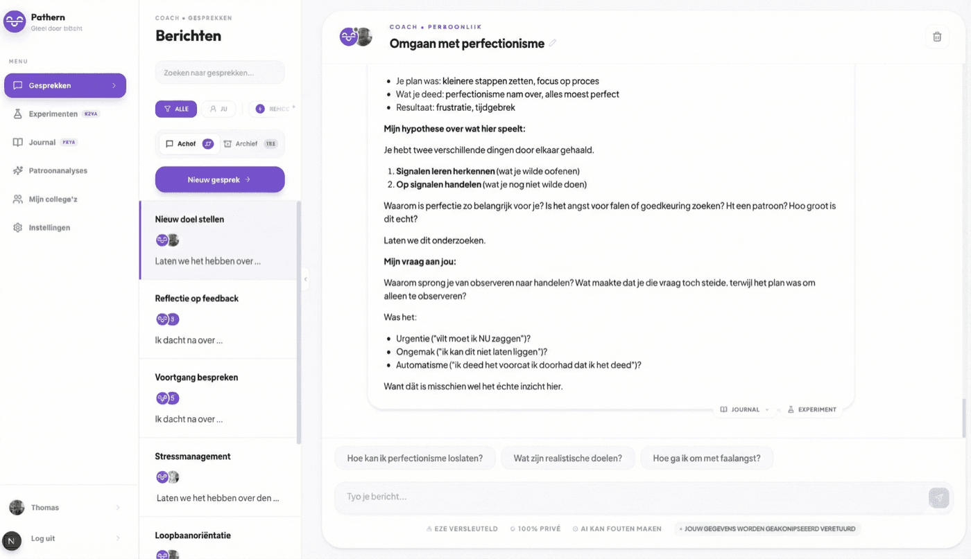 Pathern Web App Overzicht
